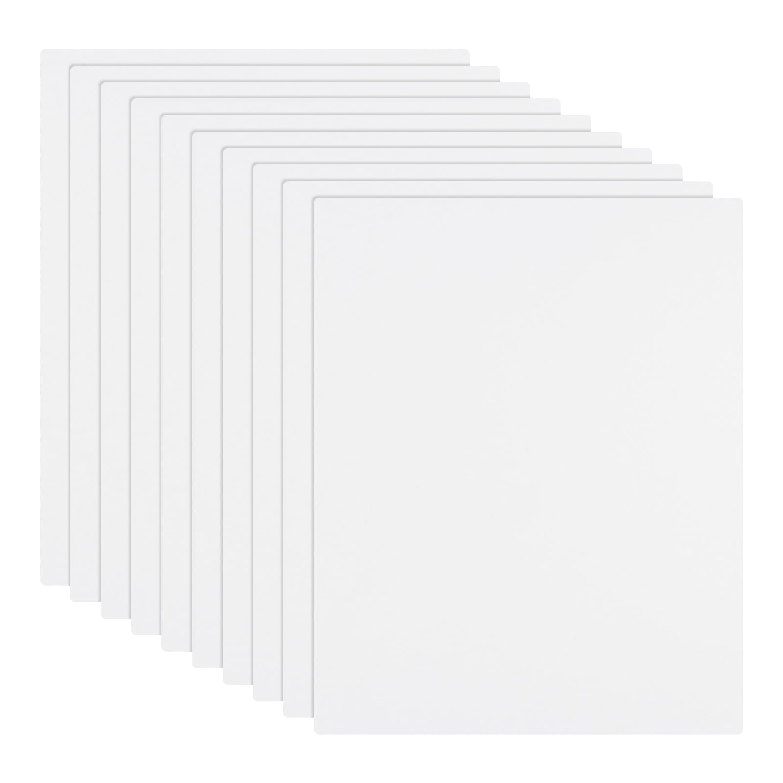 Rebower 10 PCS White Foam Board 203 x 254 mm, Foam Boards 3.2mm Thick Foam Poster Board