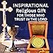 Trust in The Lord - Proverbs 3: 5-6 Engraved Compass, Wood Box Greeting, Inspirational Gift Men, Christian Boys Baptism Gifts, Graduation Day (#1 Lord's Compass)