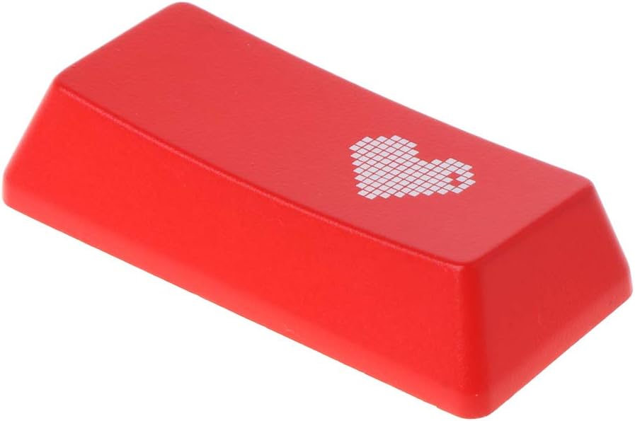 Y-QUARTER Red Love Heart Pattern Keyboard Keycap, Mechanical EnterESC Key Cap Hat for PC Computer Notebook Use Supplies,Suit for Game Lover Gifts, Multicoloured, one size