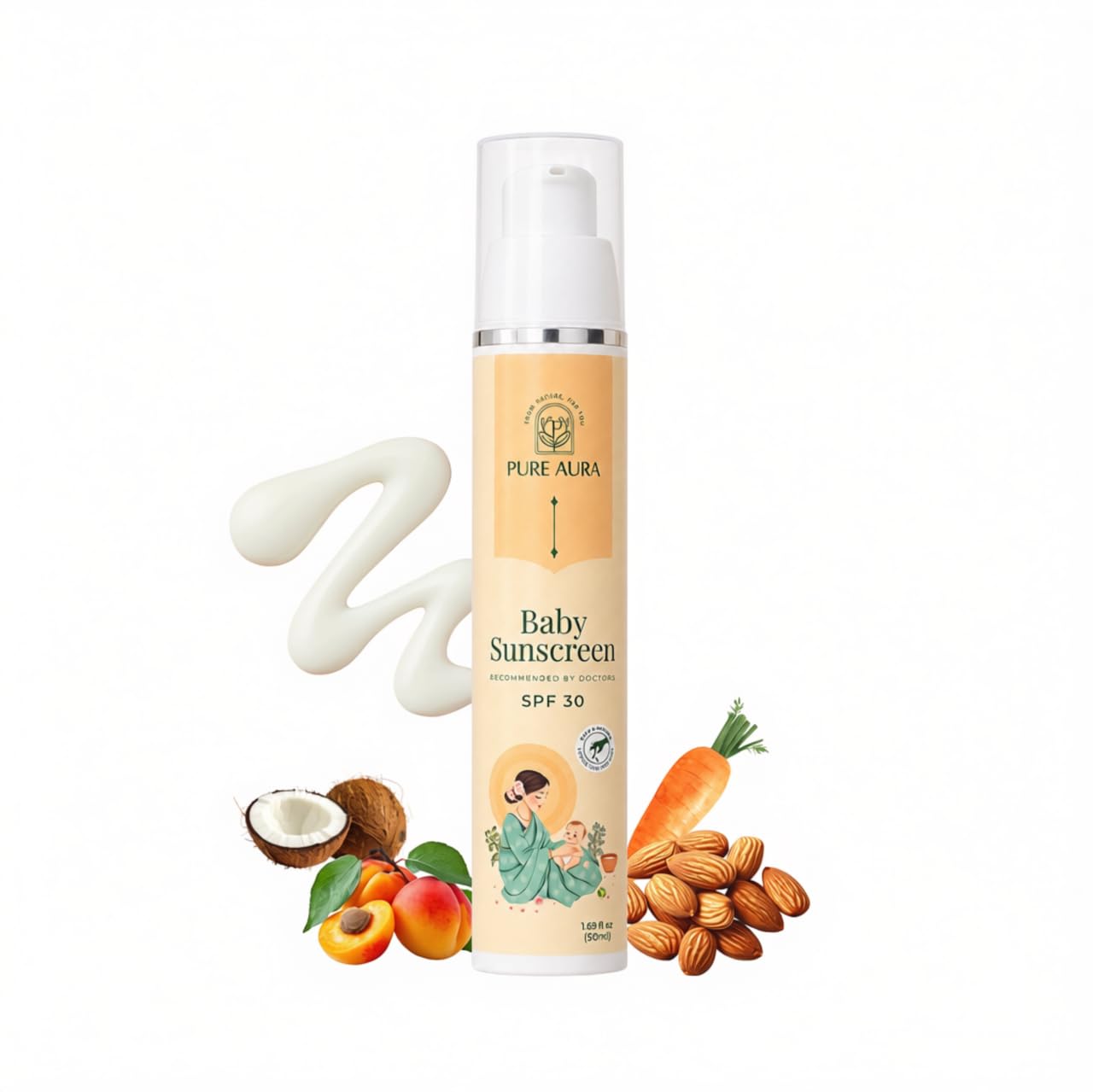 Pure Aura Baby Sunscreen | 100ml | Gental Formuka | Real Herbs | UV Protection | 30 Spf-image-19