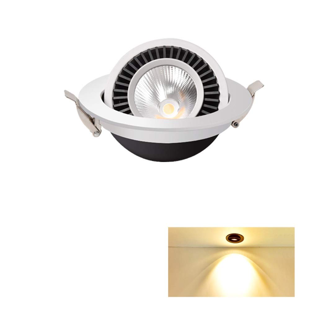 Miniaturowa, Wpuszczana Lampa Sufitowa Cob 7W, Płaska, Nowoczesna, Kątowa, Regulowana, Antyodblaskowa, O Wysokim Współczynniku Ra, Wbudowana, Lampa Panelowa, Do(Biało-Ciepłe Światło)