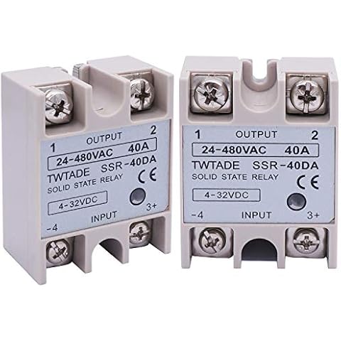 TWTADE 2PCS SSR-40 DA Solid State Relay Cover