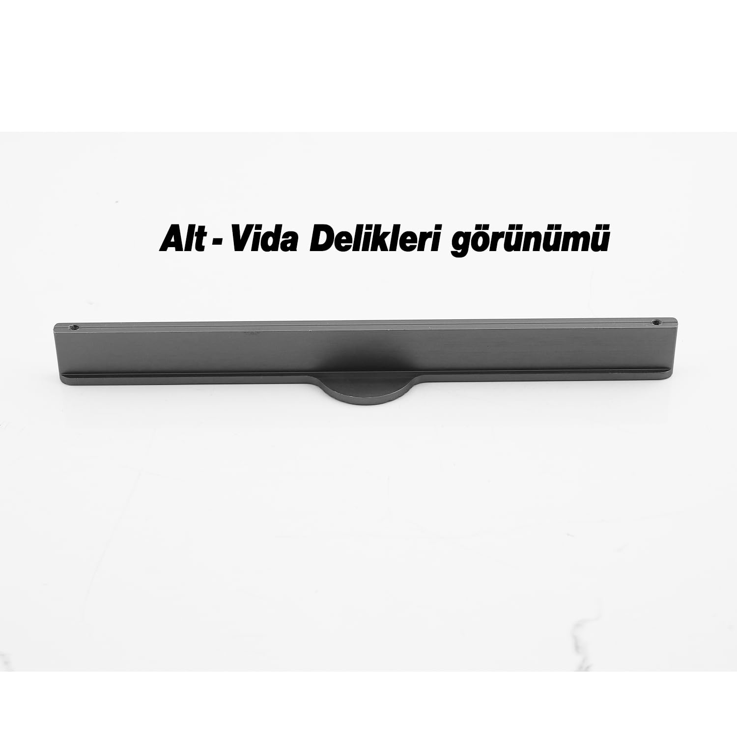 Saral Çizgili Füme Renk Metal Kulp 224 mm 22.4 cm Mobilya Çekmece Mutfak Dolabı Dolap Kapak Kulplar