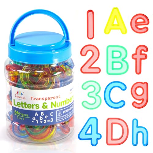 Joswisch Transparent Letters and Numbers Set, 66 PCS Light Table