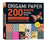 Origami Paper 200 Sheets Japanese Washi Patterns 6.75in: High-quality Double Sided Origami Sheets With 12 Different Patterns - Instructions for 6 Projects Included