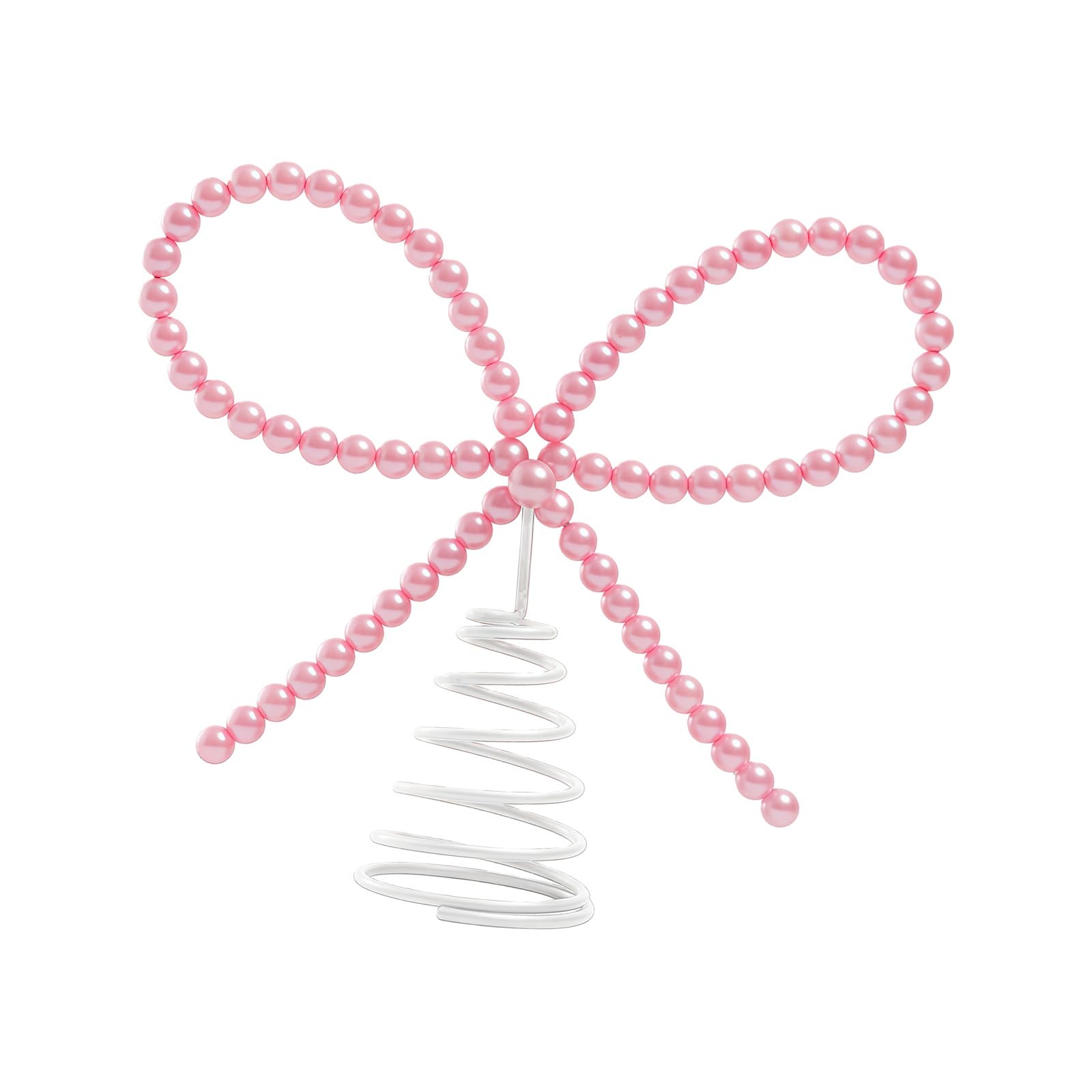 Pearls and Bowknot Tree Toppers Decoration with Spring Swaying for Valentines Day Party Supplies Valentine Top Decoration