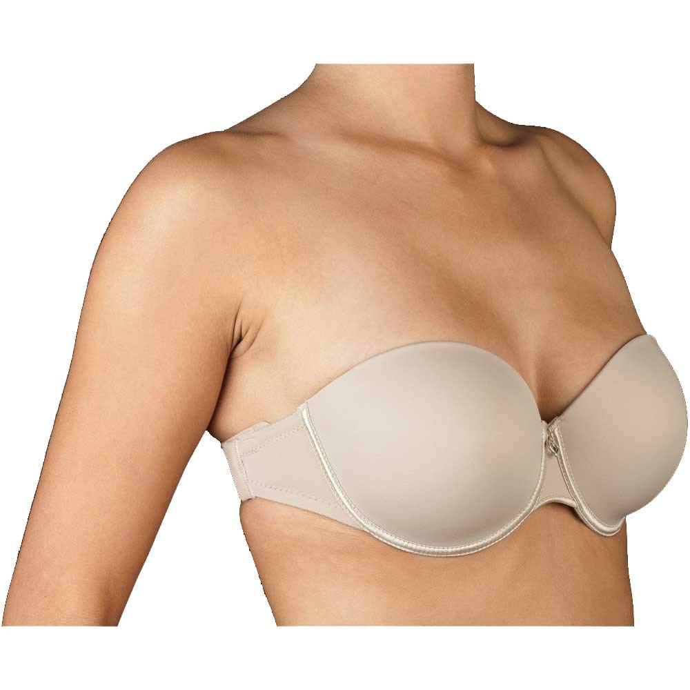 Selene - Reggiseno Balconcino a Fascia Senza Spalline con Chiusura  Posteriore Invisibile Magdalena (Terra, 5) : Amazon.it: Moda