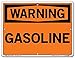 Vestil SI-W-60-B-AL-063 Sign-Warning-60 12.5X9.5 Aluminum .063, GASOLINE