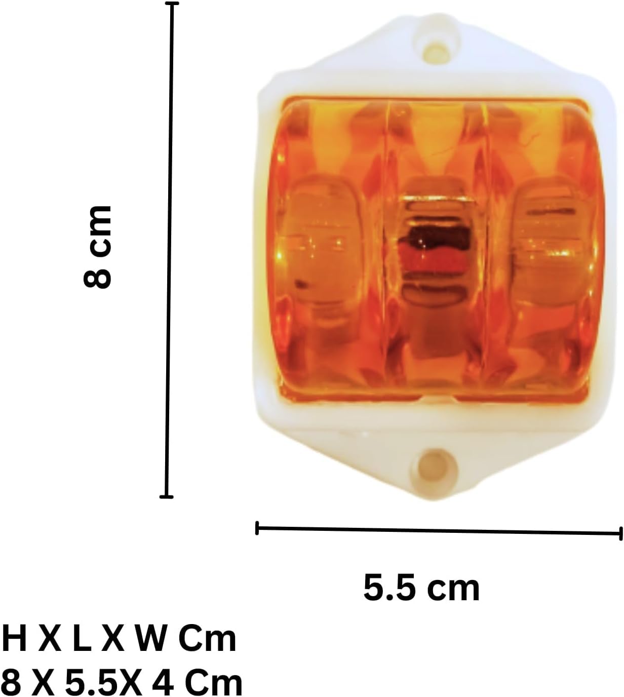 APSMOTIV 24V LED Clearance Lights Amber Color for Trucks Trailer RV Universal Fitment Outline Clearance Marker Light Set of 8 Pieces