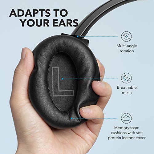 Product Image 1: Anker Soundcore Life Q20 Hybrid Active Noise Cancelling Headphones, Wireless Over Ear Bluetooth Headphones, 40H Playtime, Hi-Res Audio, Deep Bass, Memory Foam Ear Cups, for Travel, Home Office