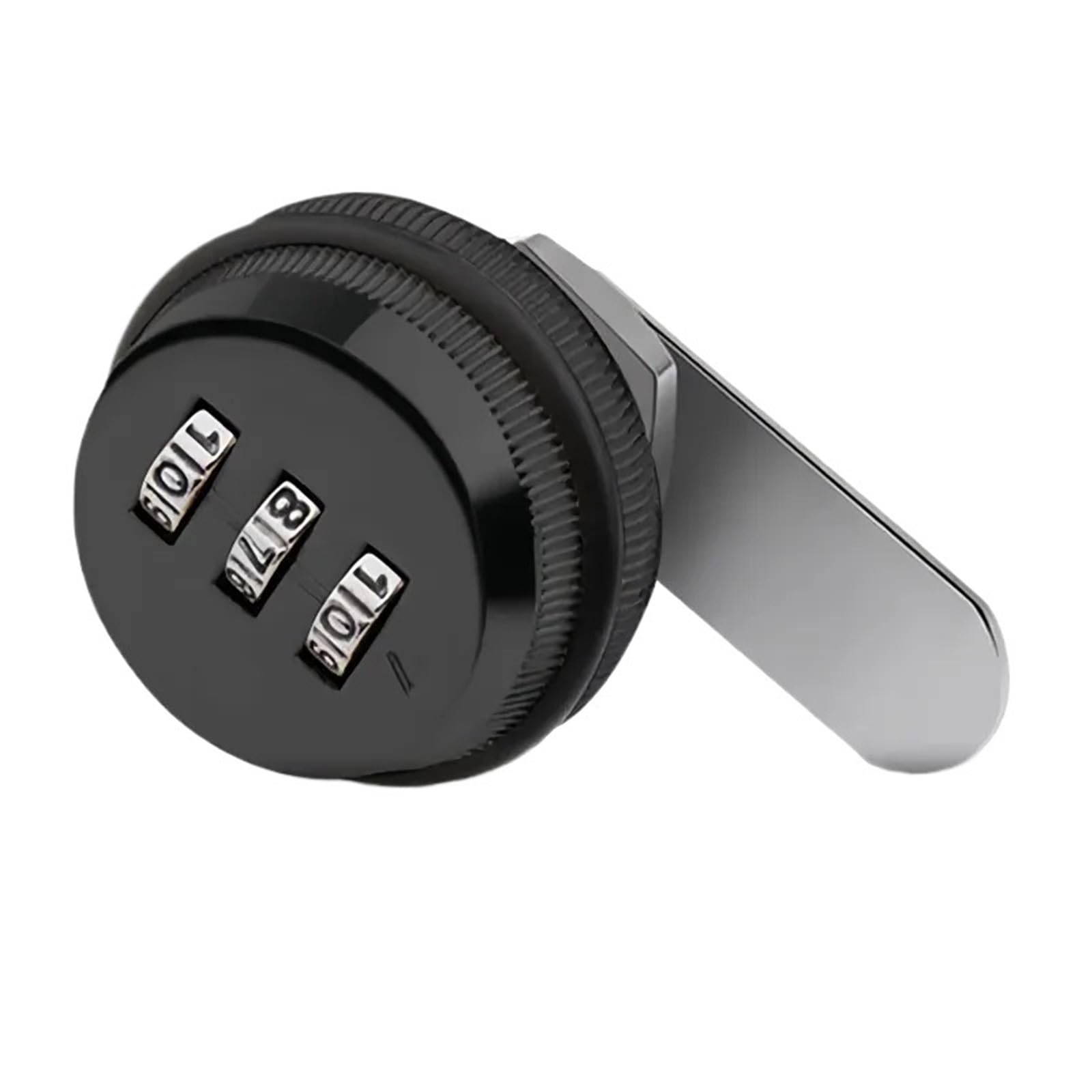 Combination Cabinet Lock Black/Silver 20mm Core Password Locks Security Home Automation Cam for Mailbox Door for Cabinet Letterbox(Metal-Black)