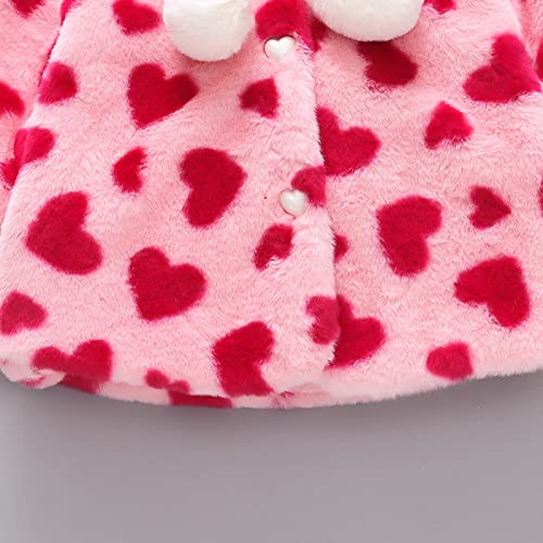 Fuzzy Fleece Hooded Coats for Kids Girl Trendy Print Lightweight Cute Winter Hoodies Toddler Warm Shaggy Jackets4