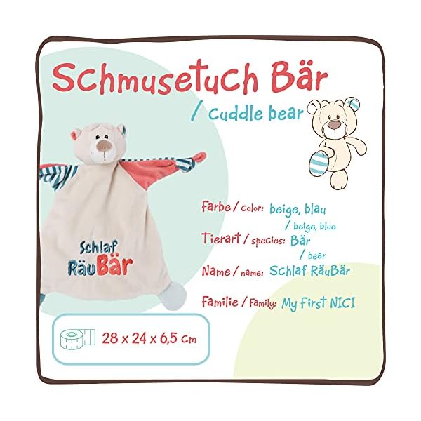 Schmusetuch – Schnuffeltuch ab 0+ Monaten – Kuscheltuch für Babys & Kleinkinder – Baby Kuscheltier / Schnuffeltuch… – Bild 4