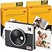 Kodak Mini Shot 3 Retro, camara instaneae e impresora fotos movil, iOS e Android, Bluetooth, Tecnologia 4Pass, 76x76mm -Bianco- 68 Fogli