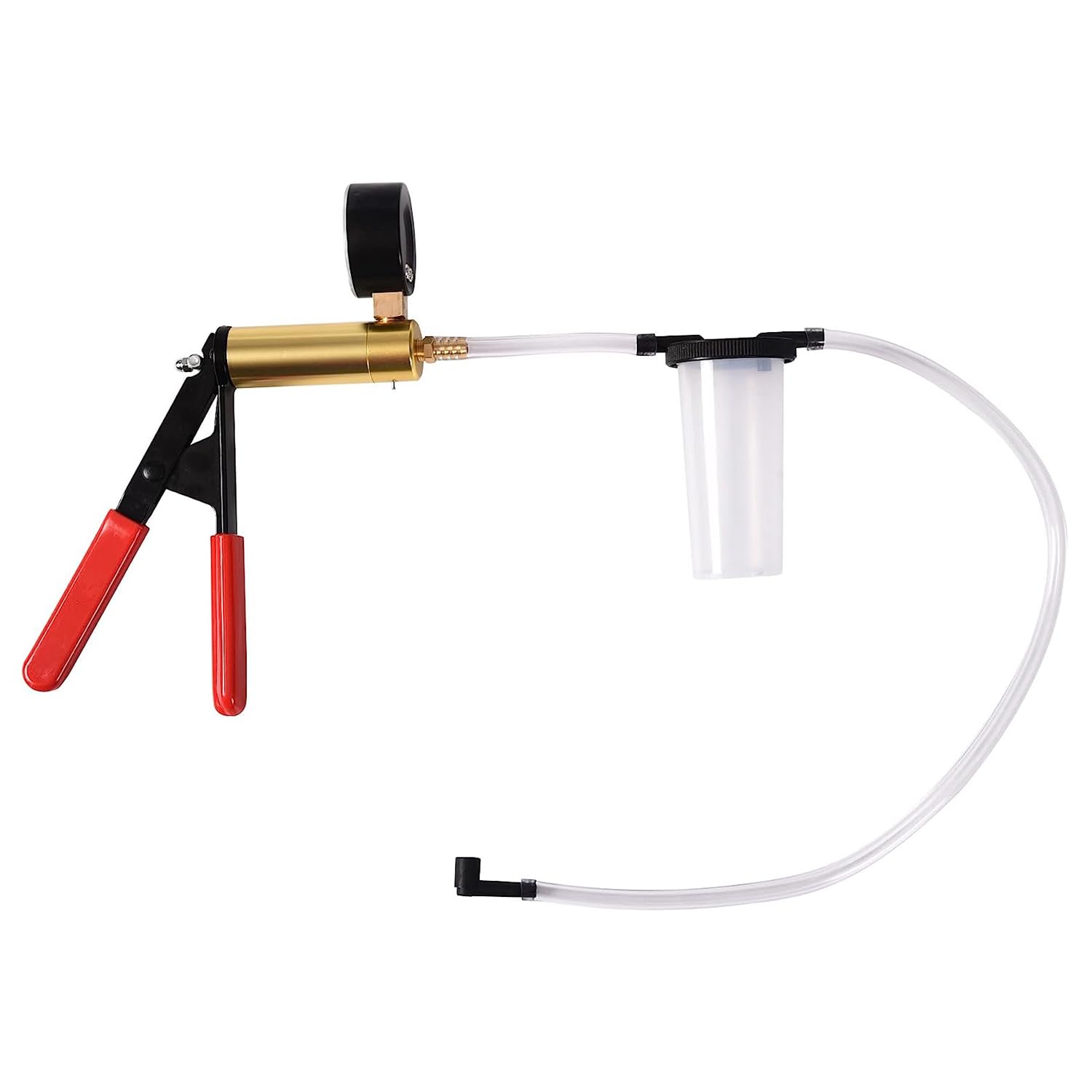 Vacuüm handpomp & vacuüm-tester, remtester, set met adapters, vacuüm druktester, vacuüm voor druktest en ontluchting, Standaard