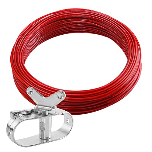 Pool Cover Cable and Winch Kit - 100 Feet Pool Cover Cable and Ratchet for Securing Above Ground...