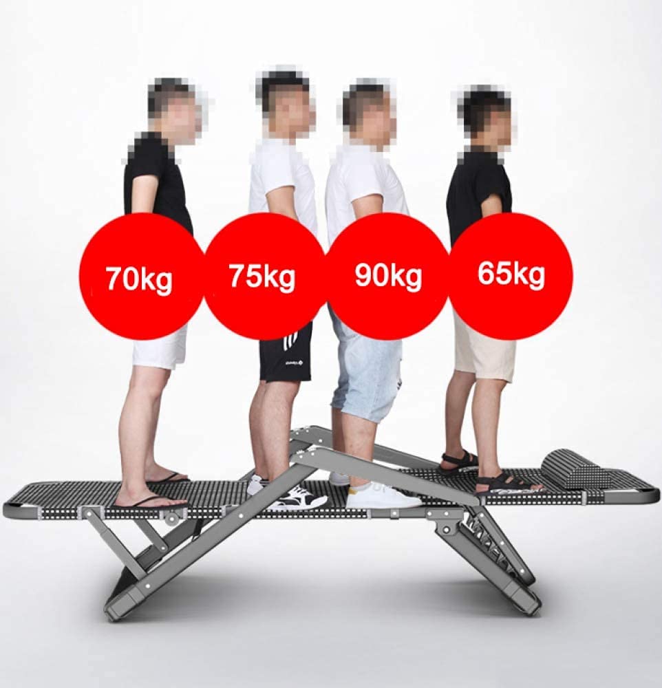 Składane krzesło wypoczynkowe na zewnątrz z poduszką Zero Gravity Regulowane leżaki - do biura, basenu, ogrodu, krzesła kempingowego