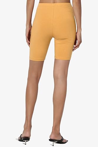 Miniatura 3 de TheMogan Leggings cortos de algodón elástico a medio muslo para mujer