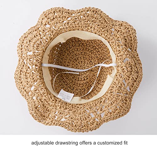 pureborn Baby Toddler Girls Straw Sun Hat Summer Beach Hat4