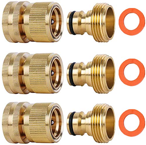 SHOWNEW solid brass garden hose quick connectors with male and female fittings