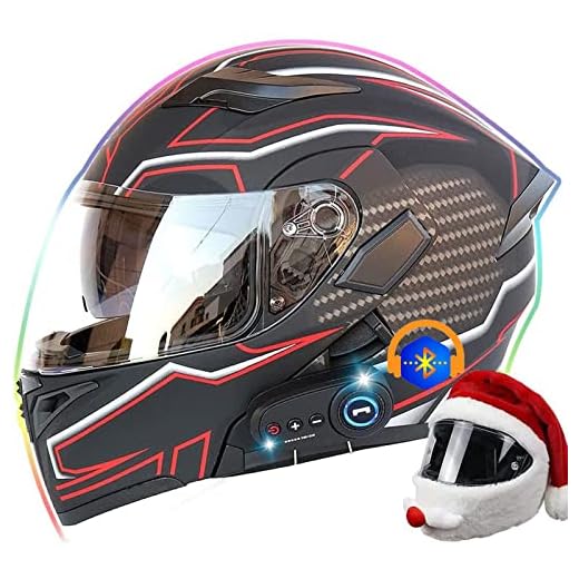 BFLAKWM Integrado Casco De Moto Modular con Bluetooth,Doble Visera Cascos De Motocicleta ECE Homologado A Prueba De Viento para Adultos Hombres Mujeres Ligero Moto Modulares Casco I,L=59~60cm