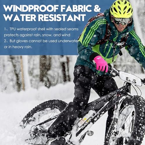 Image of Bruvoalon Winter Gloves for Women & Men, 3M Thermal Insulation, Lycra Fabric, Touchscreen, Anti-Slip