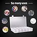 SYMPABASIC SOUFFAHOUSE Plastic Organizer Container Box 36 Compartments Jewelry Storage Box with Adjustable Dividers (1 Pack)