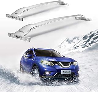 BougeRV Car Roof Rack Cross Bars for 2014-2020 Nissan Rogue with Side Rails, Aluminum Cross Bar Replacement for Rooftop Cargo Bag Kayak Canoe Bike Snowboard (Not for Nissan Rouge Select/ Sport)