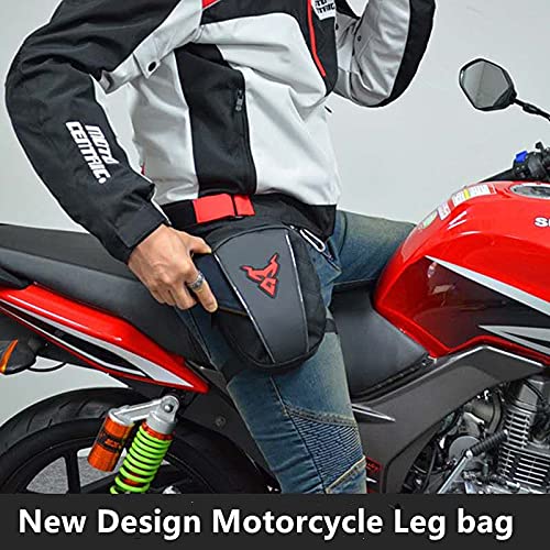 ApuaVireo&Co Torba na nogę z obniżoną talią, pas udo, biodro, torba motocyklowa, podróżna telefon komórkowy, wodoodporna(Red)