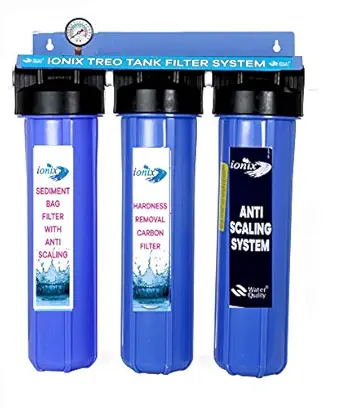 SAM filteration system - Saltless Water| Triple Filter setup with Sediment, Scaling & Hard water treatment (Treo Tank Filter for Excess Scaling) MD-4251