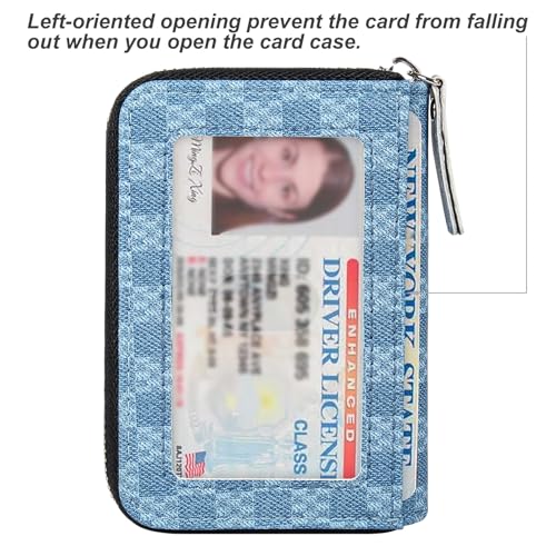 Image of Credit Card Wallet, RFID Card Case Wallet, Zipper Card Cases Holder for Men Women, RFID Blocking, KeyChain Wallet, Compact Size Card Organizer Case for Women