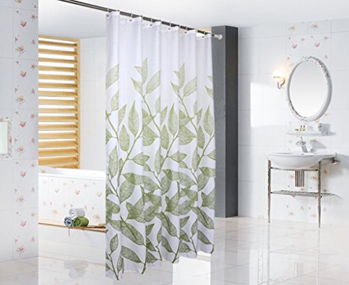 AI XIN SHOP baño- Green Leaf Espesamiento Impermeable y mohosa Cortina de Ducha Ventana de Cortina de baño (Tamaño : 2.8 * 2m)