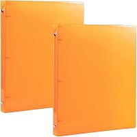 Vista 80 de JAM PAPER - Carpetas de plástico de 1 pulgada - Carpetas de 3 anillas surtidas (rojo, azul, verde y naranja) - Paquete de 4