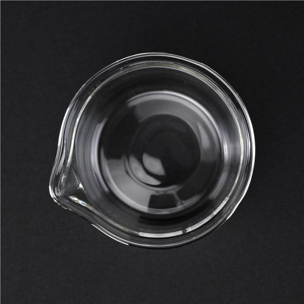 Bicchiere graduato da Laboratorio Trasparente, Bicchiere in Vetro per Uso in Laboratorio o in Cucina, Bicchiere con beccuccio a V 5 ml/10 ml/50 ml/100 ml 1 Pezzo (5)