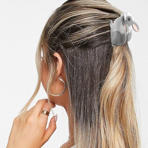 Pinza para cabello en forma de conejo miniatura 4