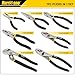 HURRICANE 7-Piece Pliers Set - 8 Inch Groove Joint, Slip Joint, 7 Inch Linesman, 6 Inch Diagonal, Long Nose, Mini Long Nose for DIY & Home Use