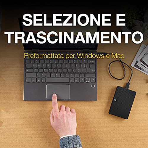 Seagate Expansion, 2 TB, External Hard Drive HDD, 2.5 Inch, USB 3.0, PC & Notebook, 2 Years Rescue Services (STKM2000400)