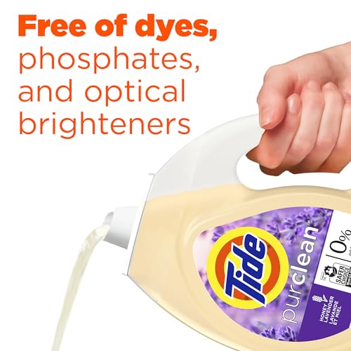 Tide Purclean Liquid Laundry Detergent, Honey Lavender Scent, 63 fl oz, 48 Loads - Image 5