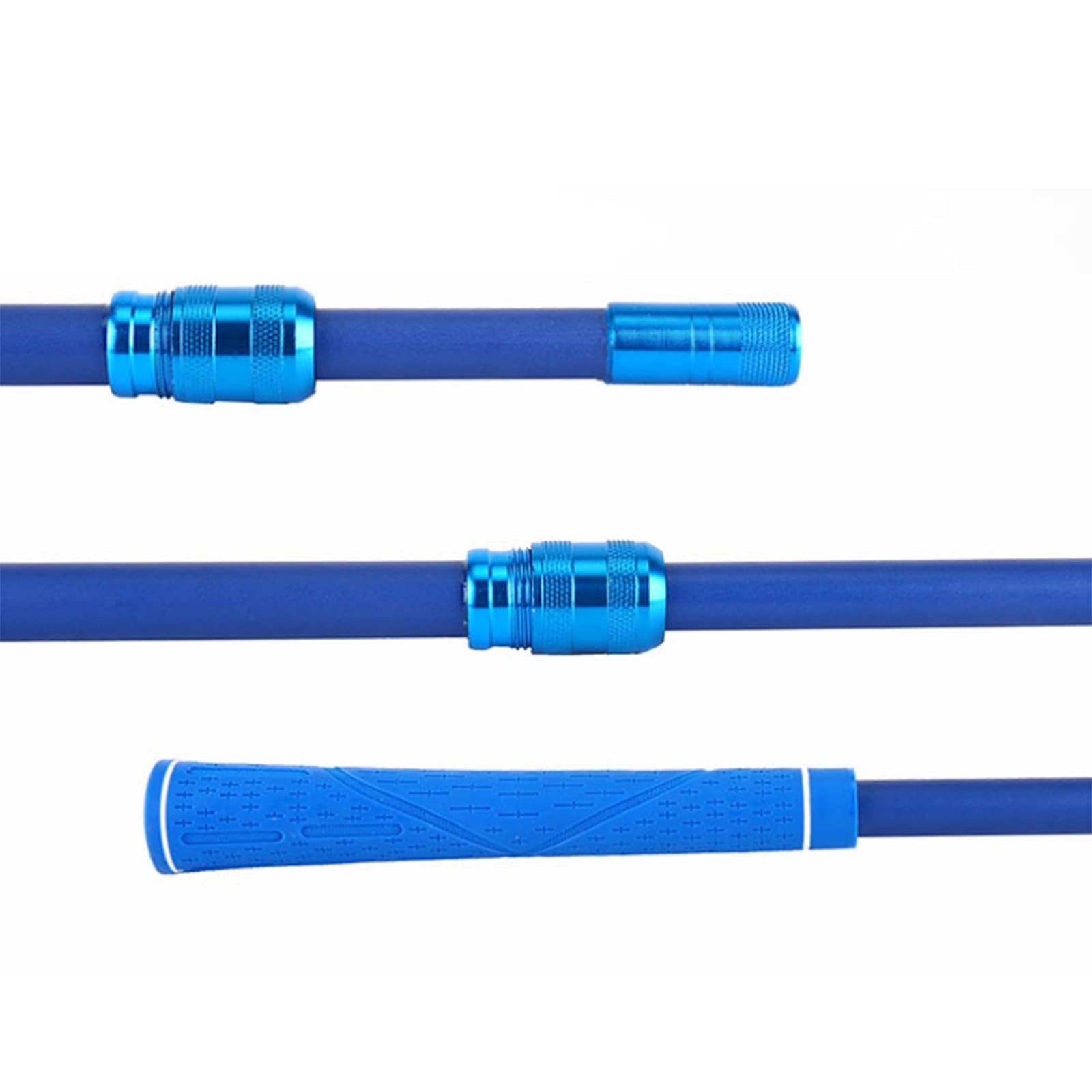 sunyu Épuisette de Pêche Télescopique, Épuisette Pliable Portable Long Manche pour Pêche à la Carpe, à la Carpe, à la Truite - Blue