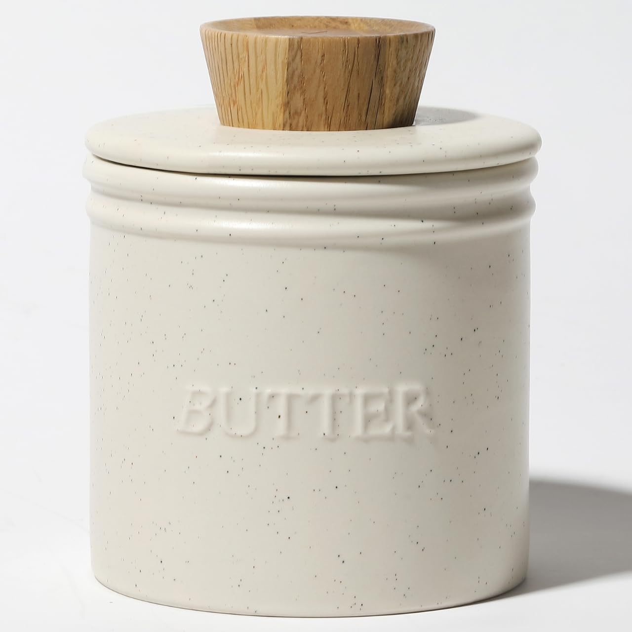 Everbbking Butter keeper Butter Dish with wood knife for