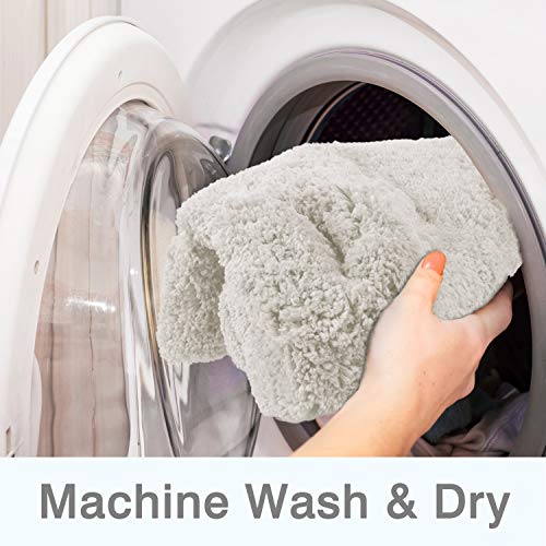 FCSDETAIL rutschfeste, Hochflor Badteppiche 60X90 cm, Maschinenwaschbare Badematte, Badvorleger mit Wasserabsorbierenden… – Bild 8