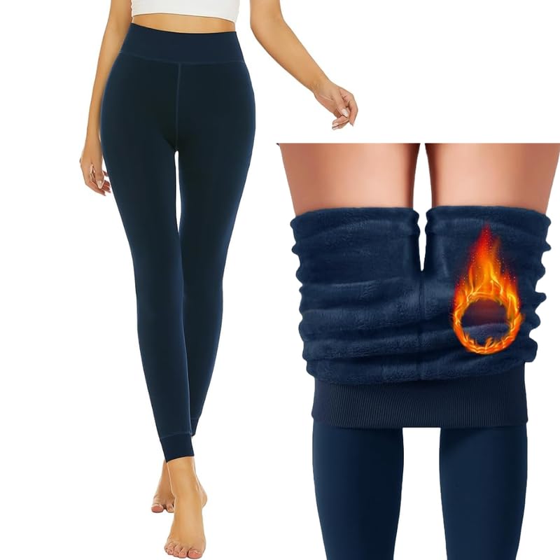 wetex premium Women's Slim Fit High Rise Leggings (DD Fur Leggings-M-Navy_Blue, Pink, Brown, Red_M)-picture-11