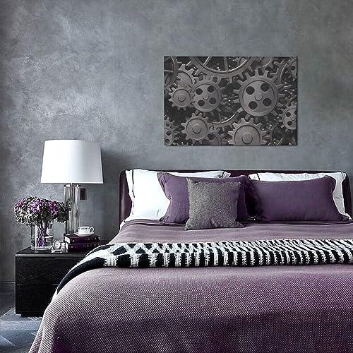 Poster toile engrenages anciens pour sublimer un mur vide - 7