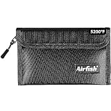 Airfish Fireproof Money Bag, 5 x 8 inches Fireproof Wallet, Waterproof Cash Bag with Zipper, Small Fireproof Cash Bag for Valuables