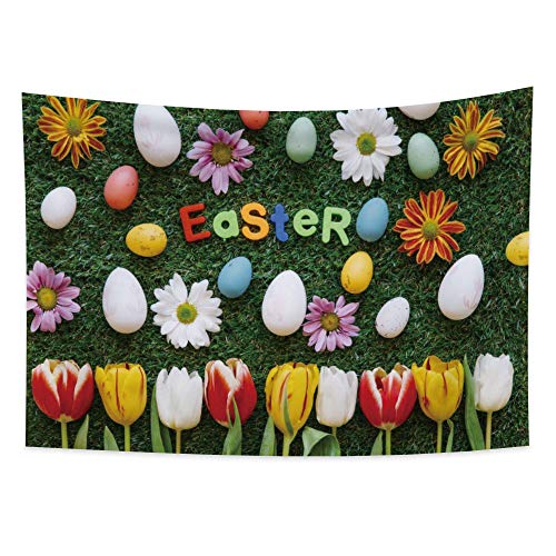 Qinunipoto ^yXg[ C[X^[ ԂƗ `[bv Ő GbO  100x70cm Happy Easter ǂ̑ A[g @\z 唻 CeA A[g|X^[ Bep rfIc wi _A[g  ͗lւ