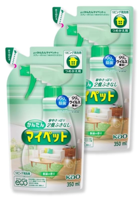 Amazon | かんたんマイペット 詰替え 350ml × 2個 住居用洗剤 新緑の