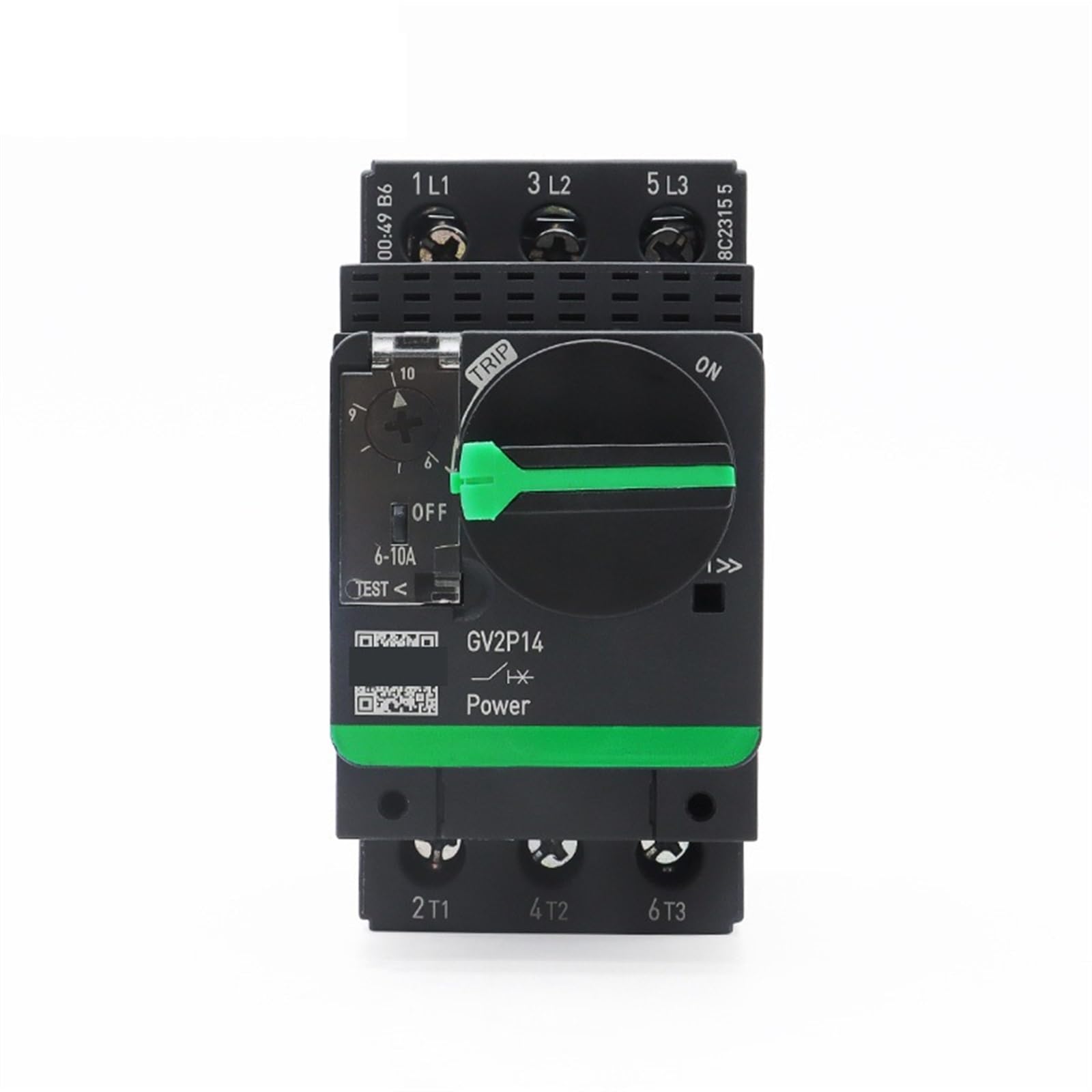 AVSBBYEPS Motor Circuit Breaker Knob Controls Isolation Short Protection Switch GV2-P 0.1-32A Thermomagnetic 1Pcs(GV2P14 6-10A)