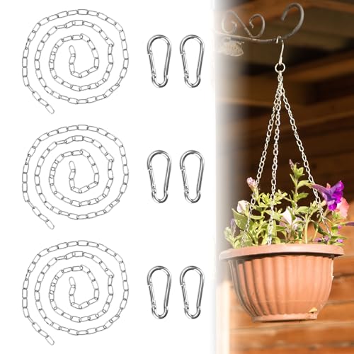 【Ampia Applicazione】：La Catena in Acciaio Inossidabile può essere usata in molti modi diversi. Può sostenere tende, reggere vasi o delimitare spazi all'esterno. È anche buona per organizzare luci decorative, fissare recinzioni leggere o tenere i bidoni in ordine. Si può combinare con altre Catene Metallo per adattarsi alle tue esigenze, come creare barriere temporanee o sistemi di sospensione personalizzati.