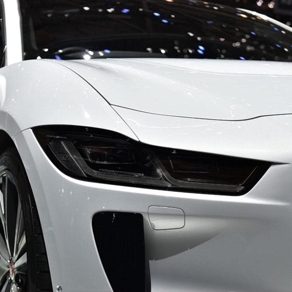 2 Pezzi Auto Faro Tinta Nero Pellicola Protettiva Vinile Protezione Adesivo TPU Trasparente, per Jaguar I Pace 2018-On Accessori