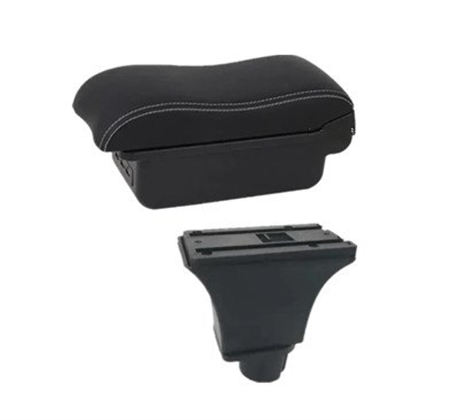 NMJLQW Storage Rack Car Armrest Central Storage Box Retrofit With USB Car Armrest Box Accessories For Corsa C(B white line 3USB)